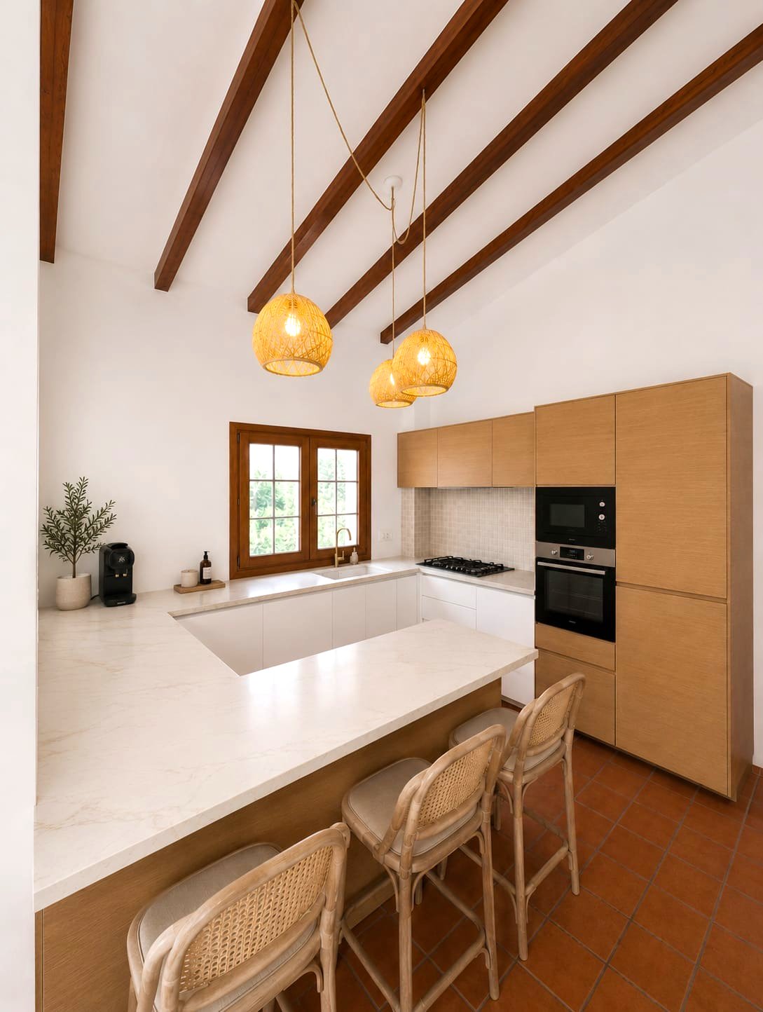Keuken met bartafel